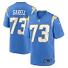 Zennovawear Men's Los Angeles Chargers Foster Sarell Powder Blue Game Player Jersey