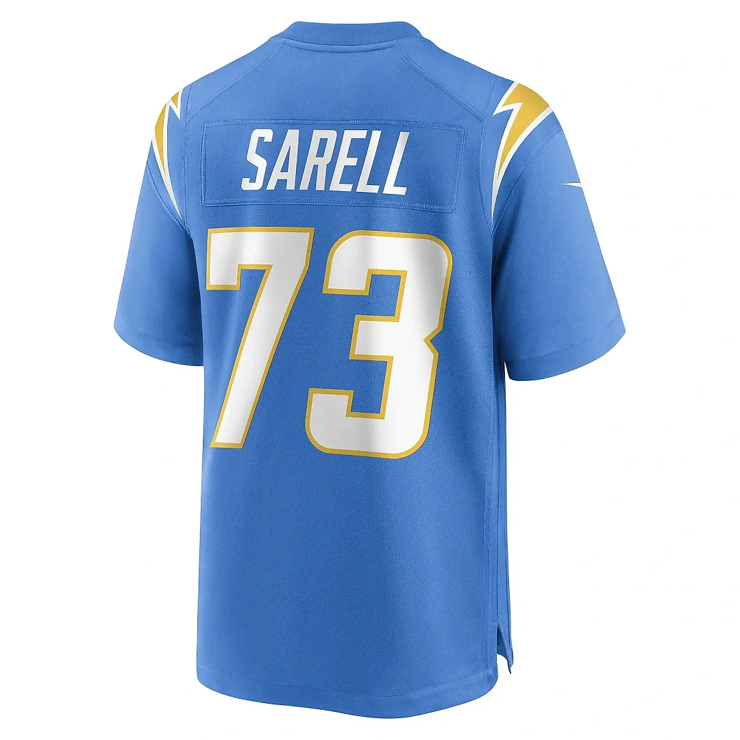 Zennovawear Men's Los Angeles Chargers Foster Sarell Powder Blue Game Player Jersey