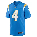 Zennovawear Men's Los Angeles Chargers Gus Edwards Powder Blue Game Jersey