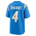 Zennovawear Men's Los Angeles Chargers Gus Edwards Powder Blue Game Jersey