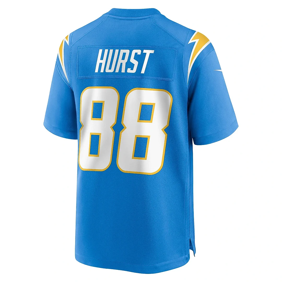 Zennovawear Men's Los Angeles Chargers Hayden Hurst Powder Blue Game Jersey