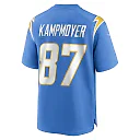 Zennovawear Men's Los Angeles Chargers Hunter Kampmoyer Powder Blue Game Player Jersey