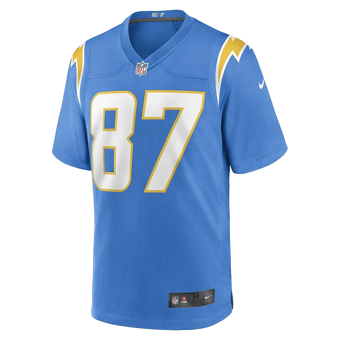 Zennovawear Men's Los Angeles Chargers Hunter Kampmoyer Powder Blue Game Player Jersey