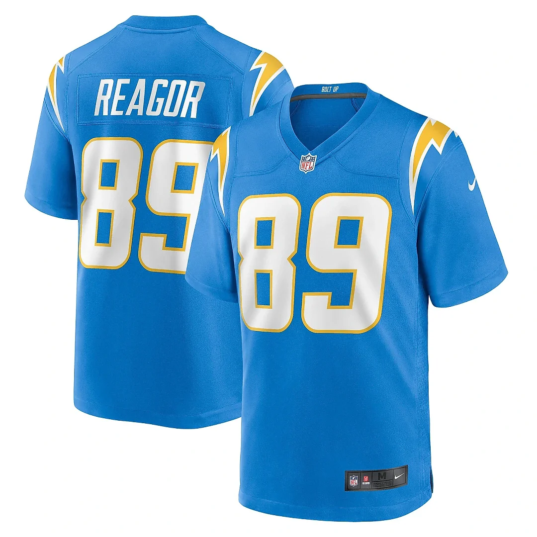Zennovawear Men's Los Angeles Chargers Jalen Reagor Powder Blue Team Game Jersey