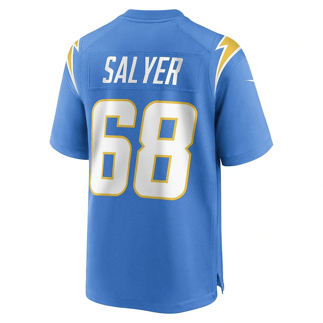 Zennovawear Men's Los Angeles Chargers Jamaree Salyer Powder Blue Game Player Jersey