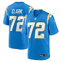 Zennovawear Men's Los Angeles Chargers Jerrod Clark Powder Blue Team Game Jersey