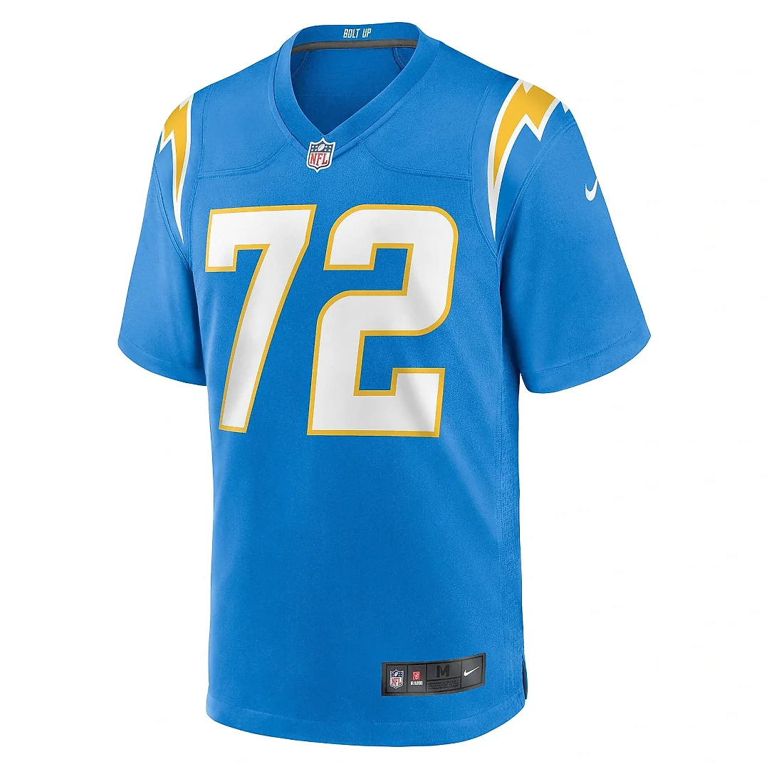 Zennovawear Men's Los Angeles Chargers Jerrod Clark Powder Blue Team Game Jersey