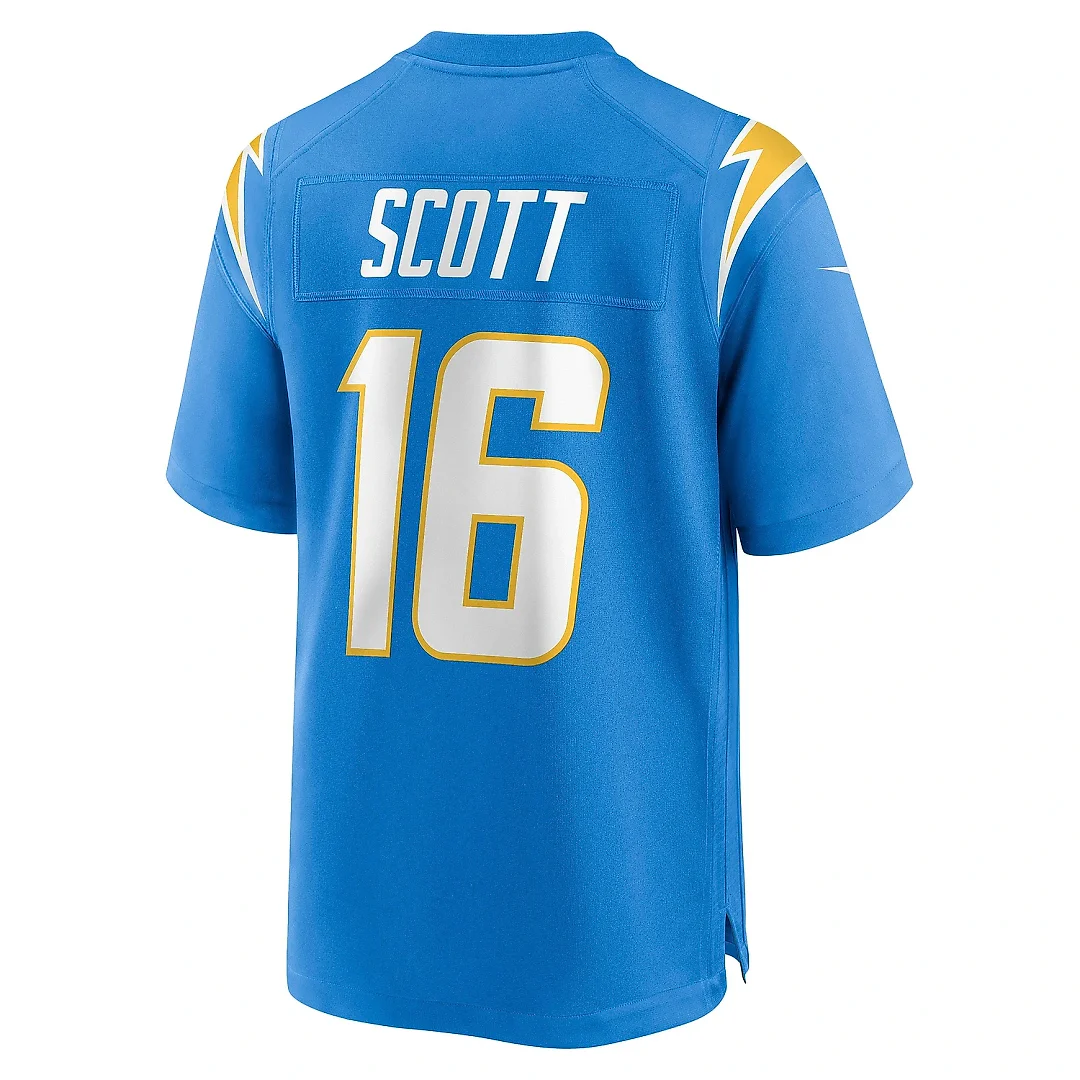 Zennovawear Men's Los Angeles Chargers JK Scott Powder Blue Game Jersey