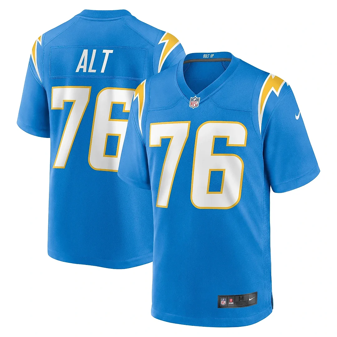Zennovawear Men's Los Angeles Chargers Joe Alt Powder Blue Player Game Jersey