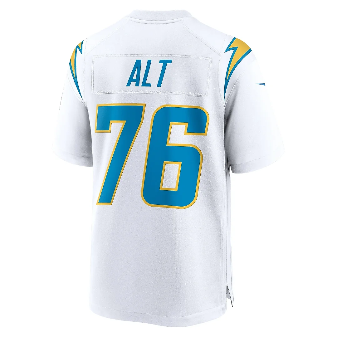 Zennovawear Men's Los Angeles Chargers Joe Alt White Player Game Jersey