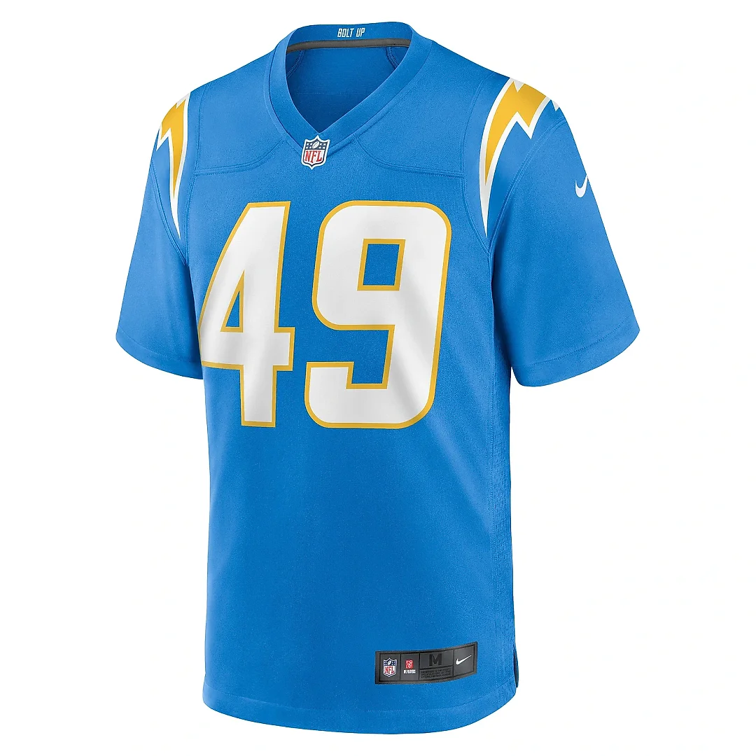 Zennovawear Men's Los Angeles Chargers John Kelly Jr. Powder Blue Team Game Jersey