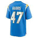 Zennovawear Men's Los Angeles Chargers Josh Harris Powder Blue Game Jersey