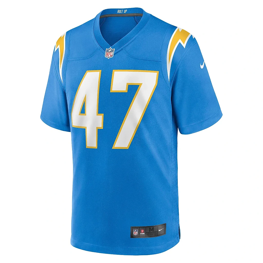 Zennovawear Men's Los Angeles Chargers Josh Harris Powder Blue Game Jersey