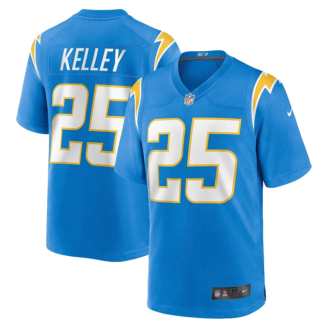 Zennovawear Men's Los Angeles Chargers Joshua Kelley Powder Blue Game Jersey