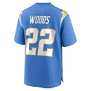 Zennovawear Men's Los Angeles Chargers JT Woods Powder Blue Game Player Jersey