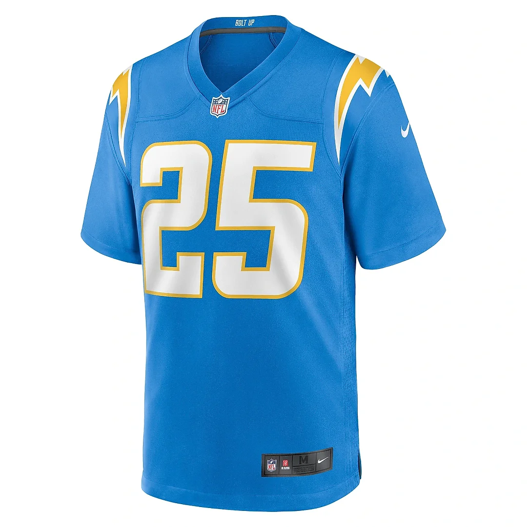 Zennovawear Men's Los Angeles Chargers Junior Colson Powder Blue Team Game Jersey