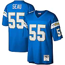Zennovawear Men's Los Angeles Chargers Junior Seau Mitchell & Ness Powder Blue Big & Tall 2002 Retired Player Jersey