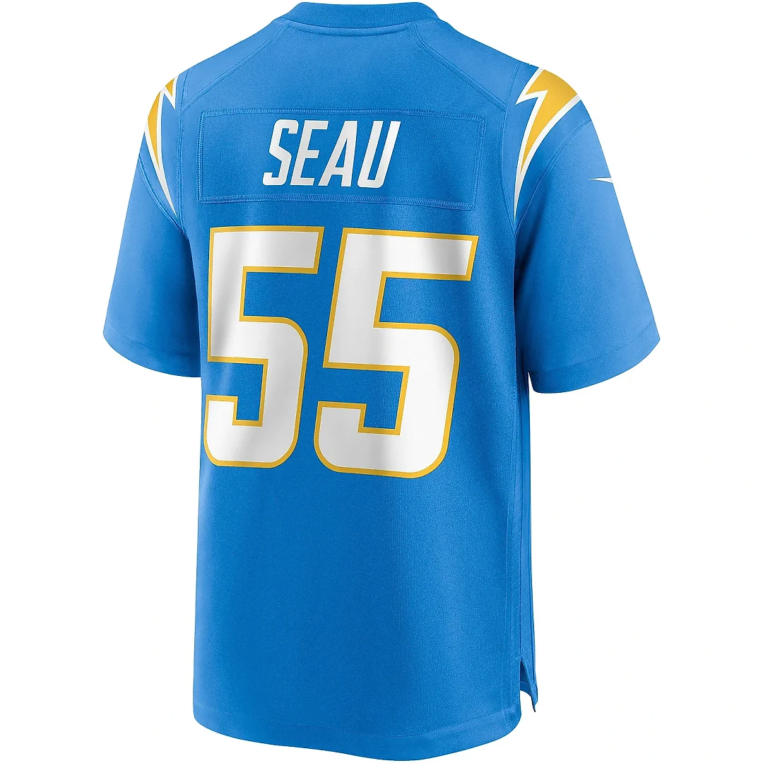 Zennovawear Men's Los Angeles Chargers Junior Seau Powder Blue Game Retired Player Jersey