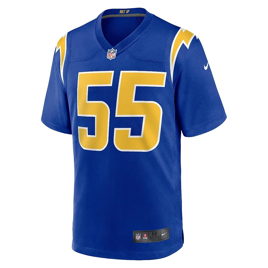 Zennovawear Men's Los Angeles Chargers Junior Seau Royal Retired Player Alternate Game Jersey