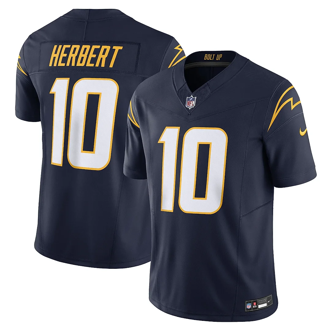 Zennovawear Men's Los Angeles Chargers Justin Herbert Navy Vapor F.U.S.E. Limited Jersey