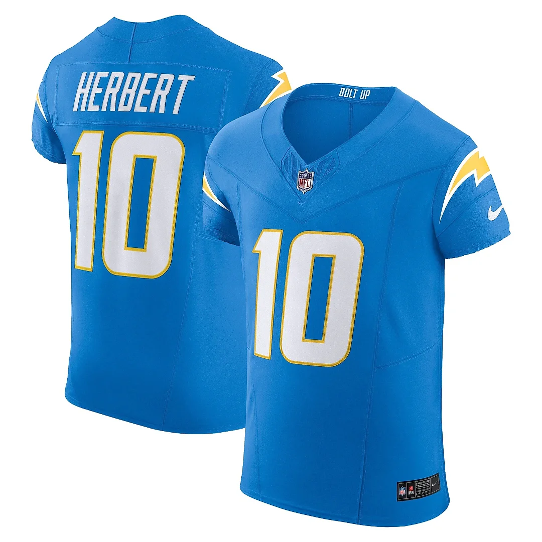 Zennovawear Men's Los Angeles Chargers Justin Herbert Powder Blue Vapor F.U.S.E. Elite Jersey