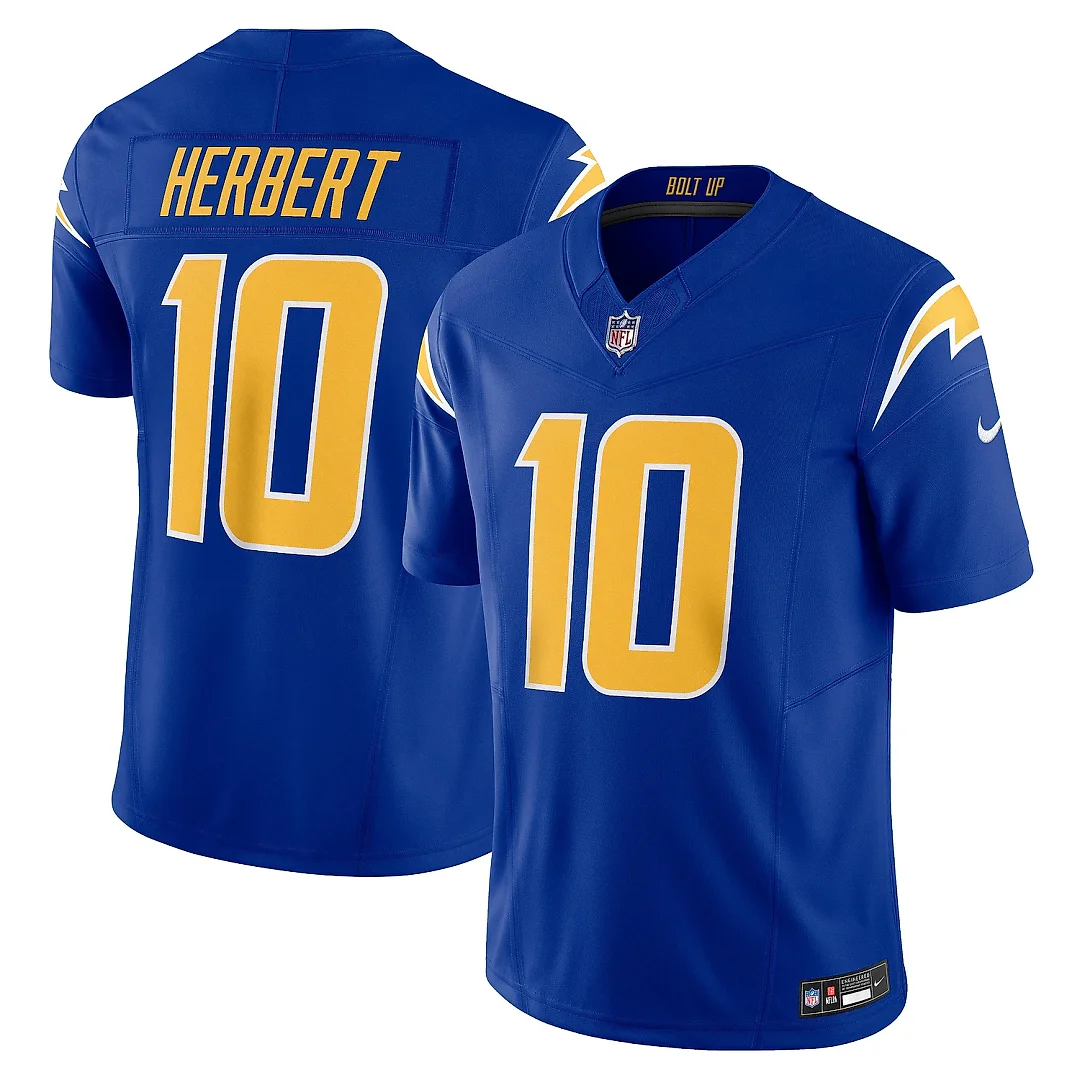Zennovawear Men's Los Angeles Chargers Justin Herbert Royal Vapor F.U.S.E. Limited Jersey