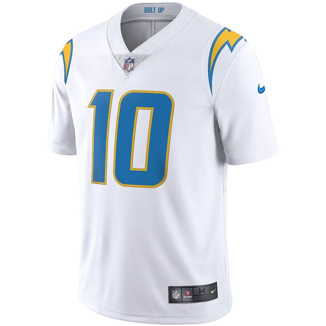 Zennovawear Men's Los Angeles Chargers Justin Herbert White Vapor Limited Jersey