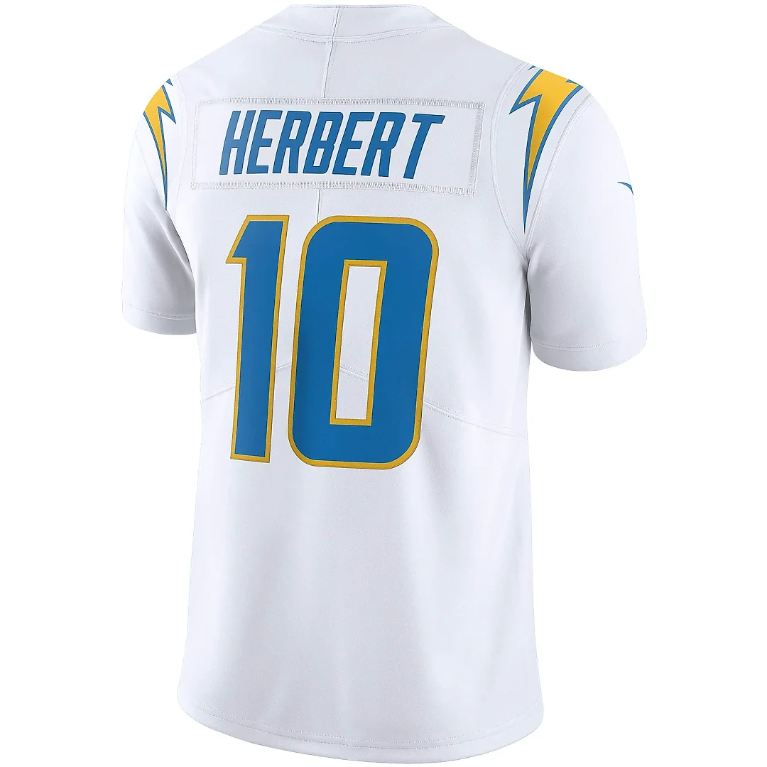 Zennovawear Men's Los Angeles Chargers Justin Herbert White Vapor Limited Jersey