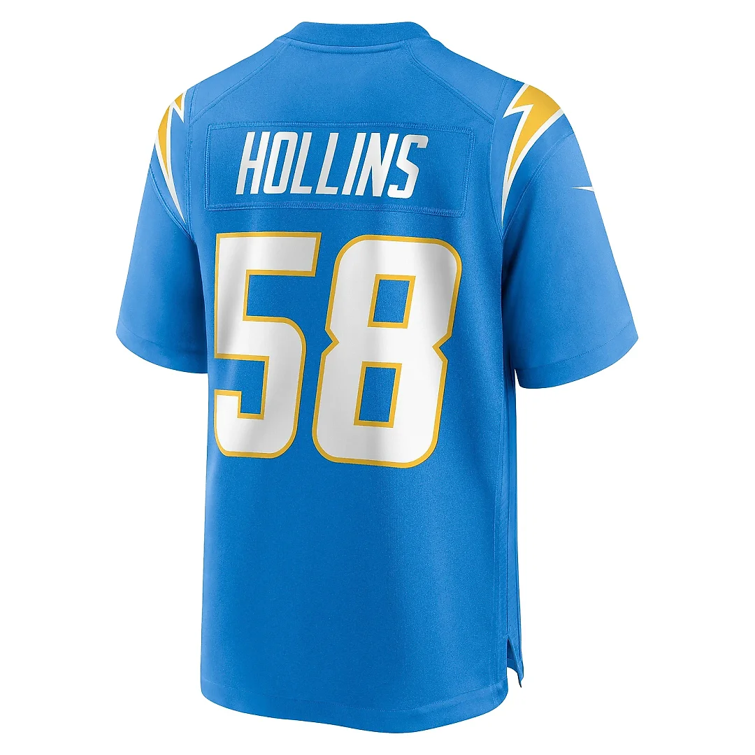 Zennovawear Men's Los Angeles Chargers Justin Hollins Powder Blue Game Jersey