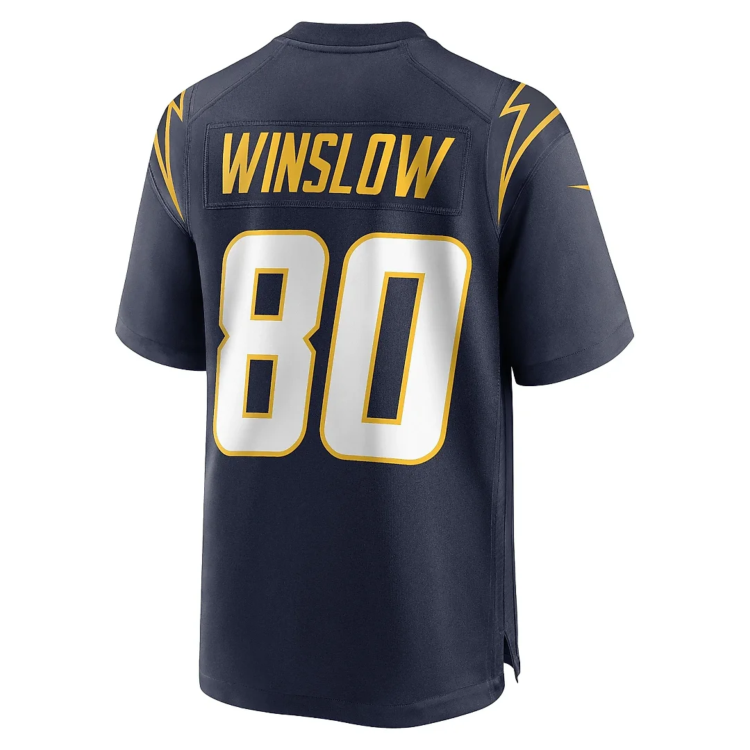 Zennovawear Men's Los Angeles Chargers Kellen Winslow Navy Retired Player Jersey
