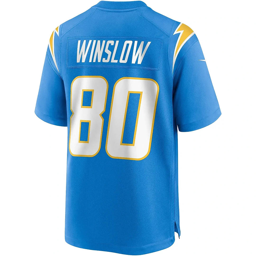 Zennovawear Men's Los Angeles Chargers Kellen Winslow Powder Blue Game Retired Player Jersey