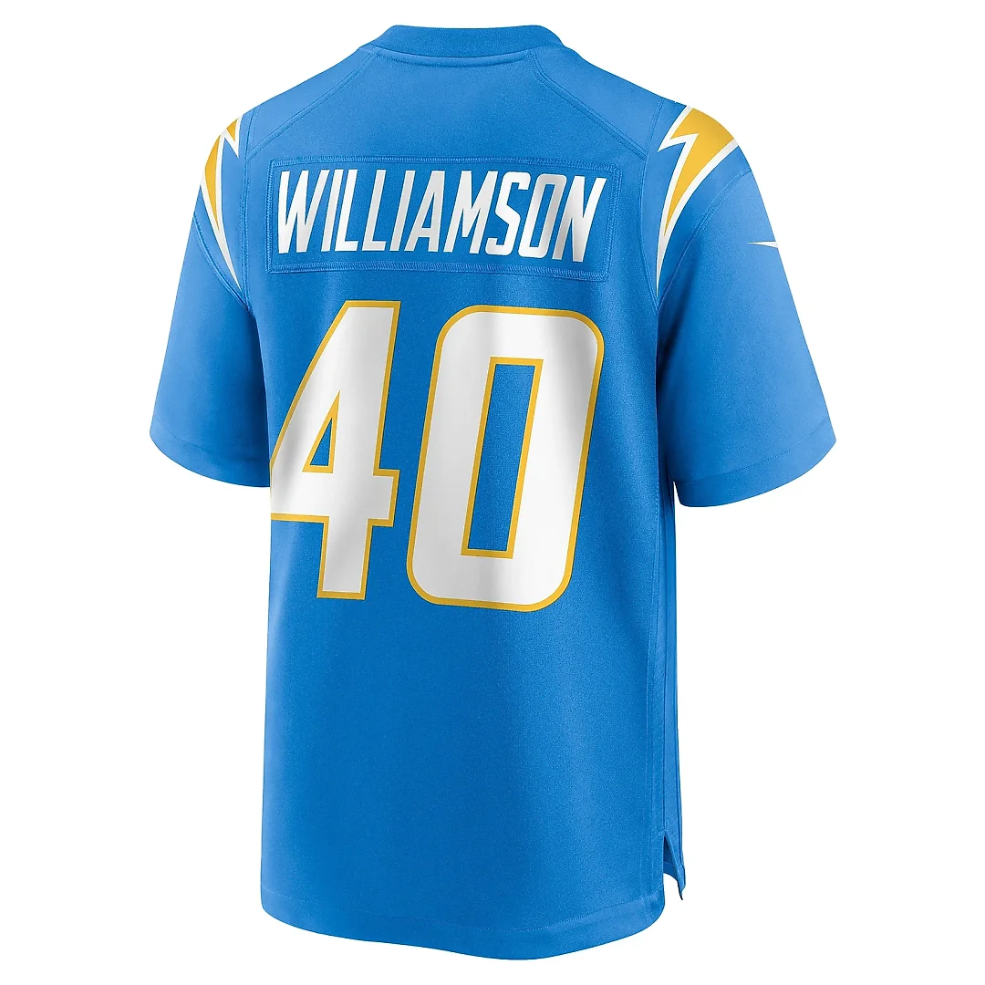 Zennovawear Men's Los Angeles Chargers Kendall Williamson Powder Blue Team Game Jersey