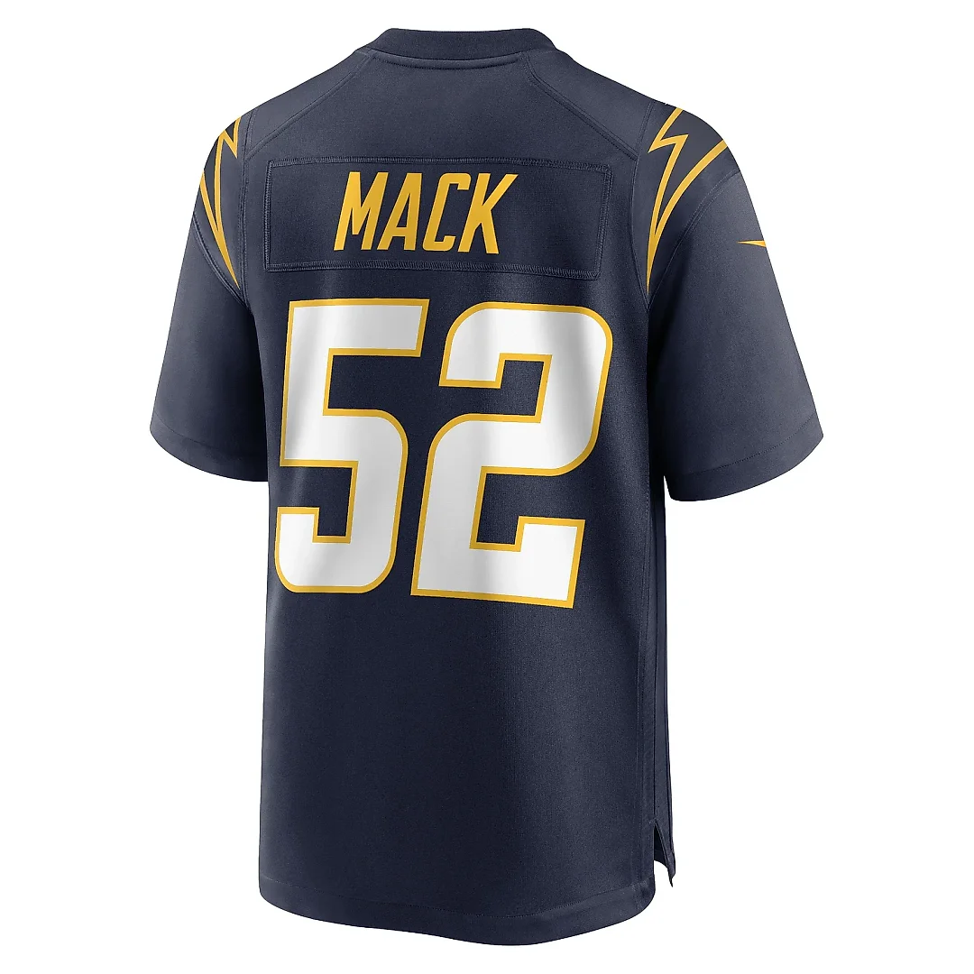 Zennovawear Men's Los Angeles Chargers Khalil Mack Navy Alternate Game Jersey