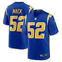 Zennovawear Men's Los Angeles Chargers Khalil Mack Royal Alternate Game Jersey
