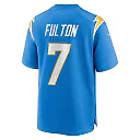 Zennovawear Men's Los Angeles Chargers Kristian Fulton Powder Blue Team Game Jersey