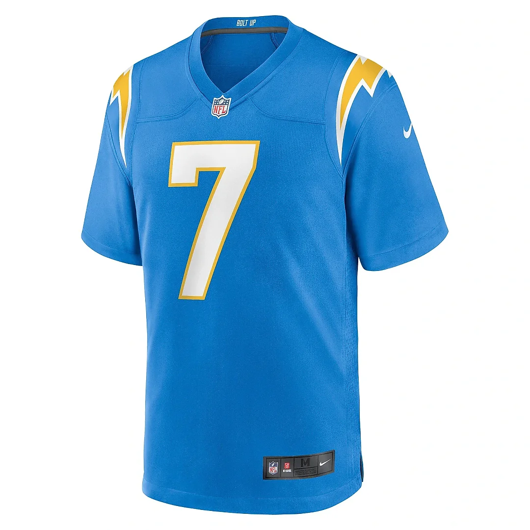 Zennovawear Men's Los Angeles Chargers Kristian Fulton Powder Blue Team Game Jersey