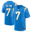 Zennovawear Men's Los Angeles Chargers Kristian Fulton Powder Blue Team Game Jersey