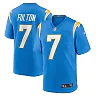 Zennovawear Men's Los Angeles Chargers Kristian Fulton Powder Blue Team Game Jersey