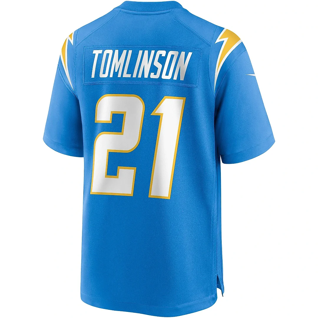 Zennovawear Men's Los Angeles Chargers LaDainian Tomlinson Powder Blue Game Retired Player Jersey