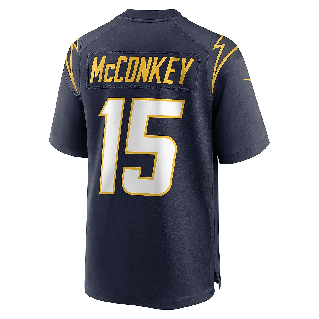 Zennovawear Men's Los Angeles Chargers Ladd McConkey Navy Alternate Game Jersey