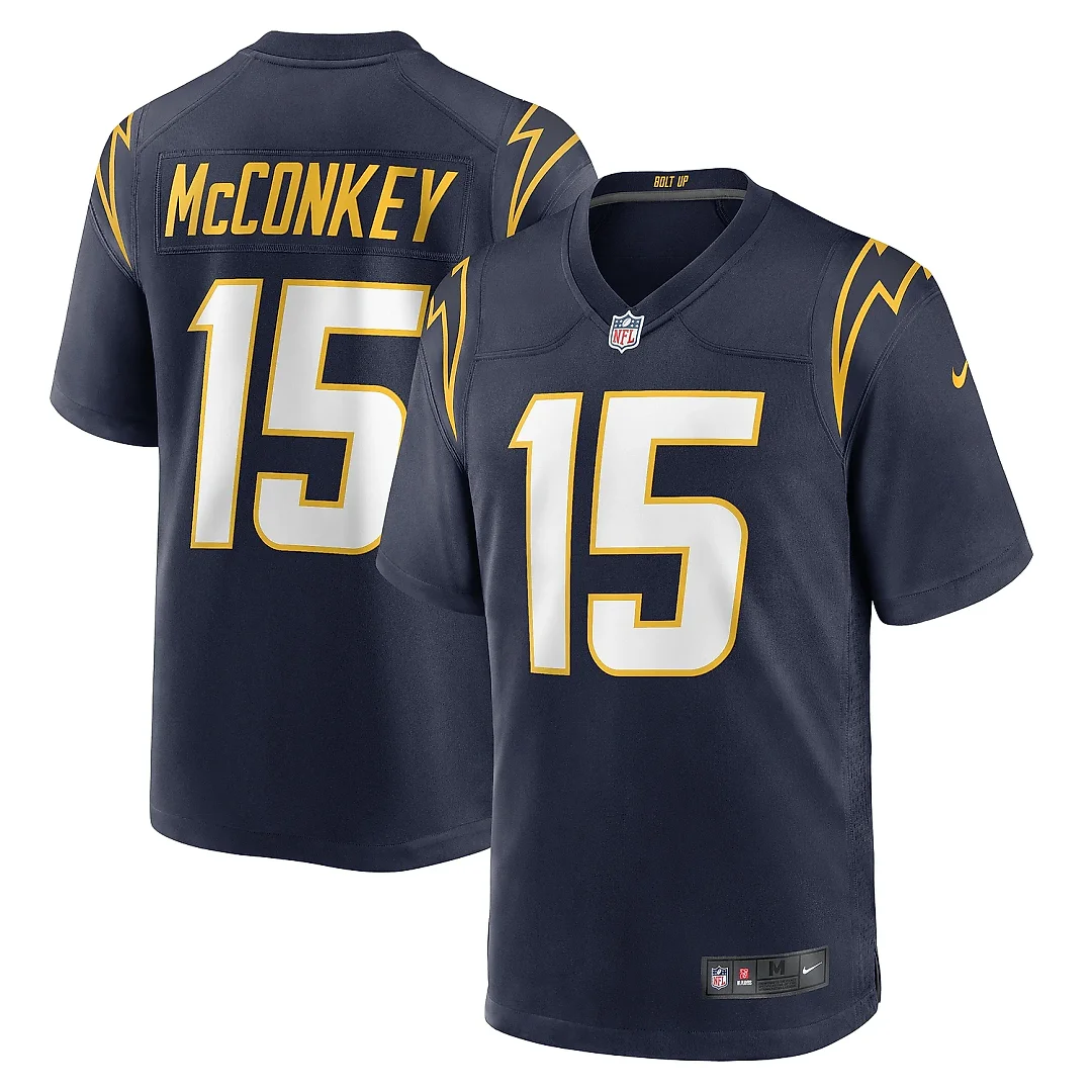 Zennovawear Men's Los Angeles Chargers Ladd McConkey Navy Alternate Game Jersey