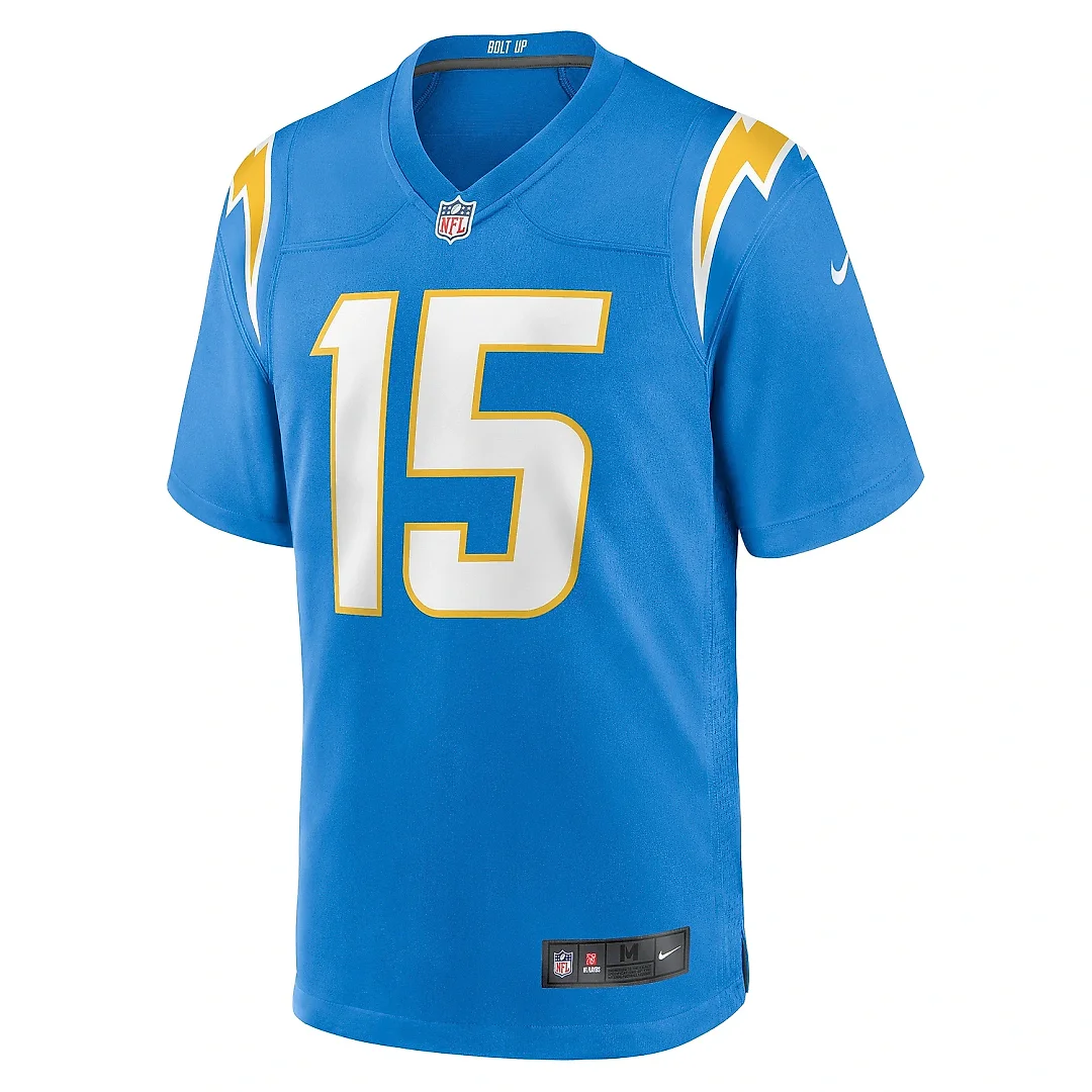 Zennovawear Men's Los Angeles Chargers Ladd McConkey Powder Blue Player Game Jersey
