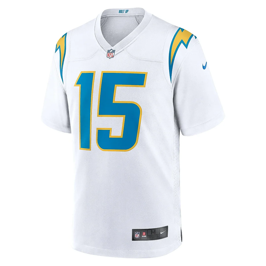 Zennovawear Men's Los Angeles Chargers Ladd McConkey White Game Jersey
