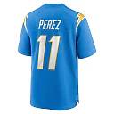 Zennovawear Men's Los Angeles Chargers Luis Perez Powder Blue Team Game Jersey