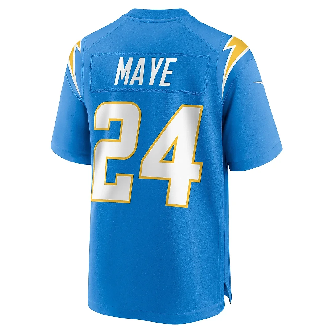 Zennovawear Men's Los Angeles Chargers Marcus Maye Powder Blue Team Game Jersey