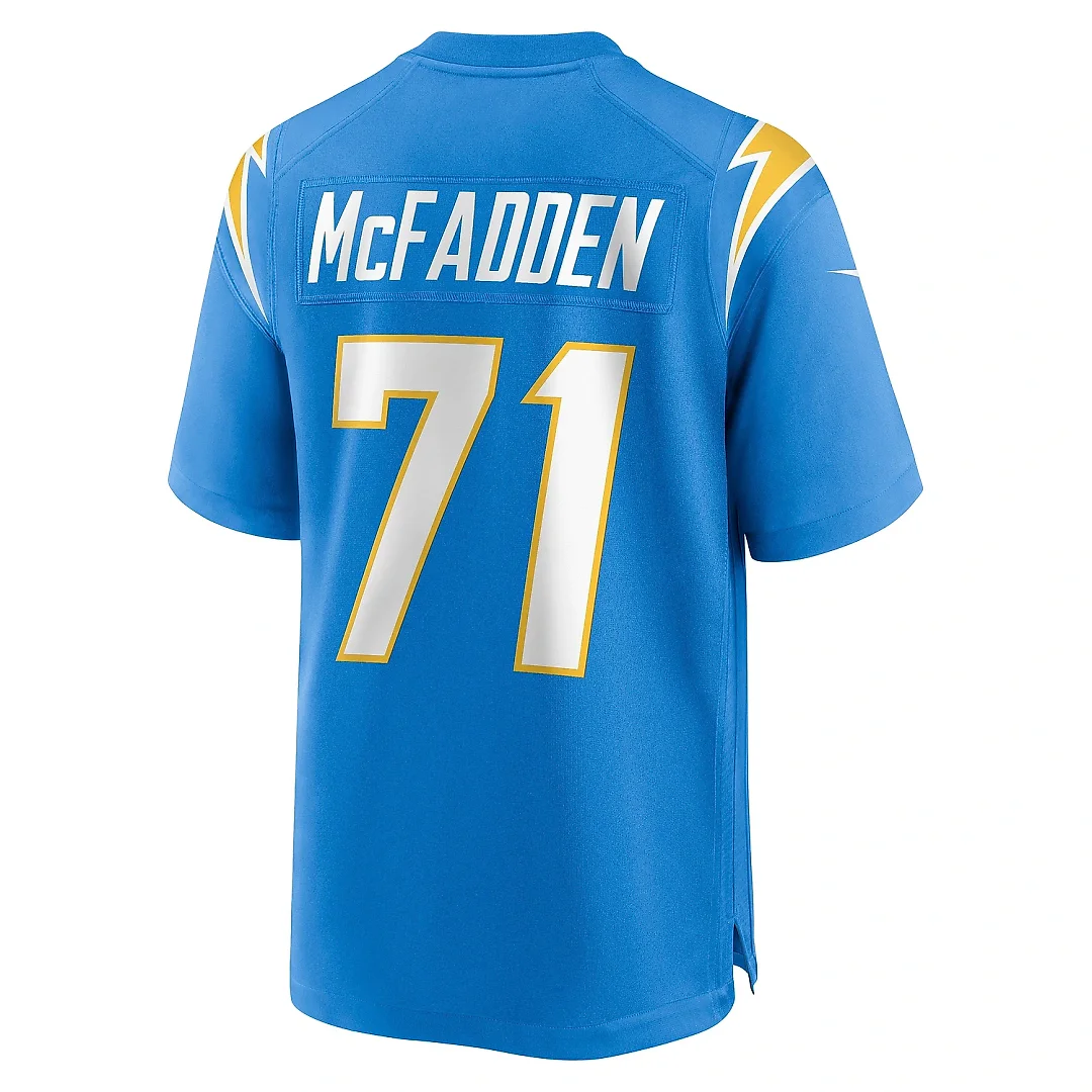 Zennovawear Men's Los Angeles Chargers McFadden Powder Blue Team Game Jersey