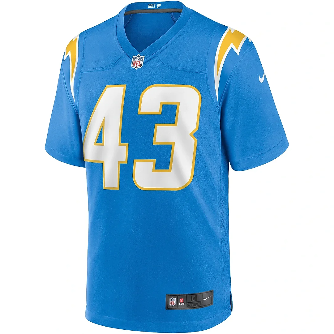 Zennovawear Men's Los Angeles Chargers Michael Davis Powder Blue Game Jersey