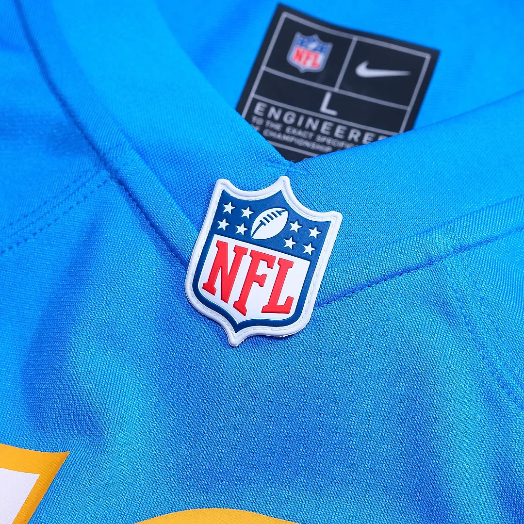Zennovawear Men's Los Angeles Chargers Milton Wright Powder Blue Game Jersey