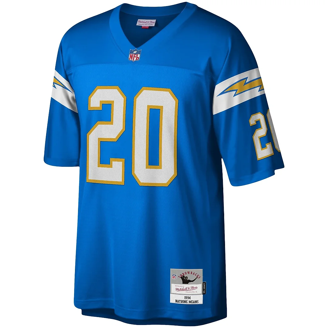 Zennovawear Men's Los Angeles Chargers Natrone Means Mitchell & Ness Powder Blue Legacy Jersey