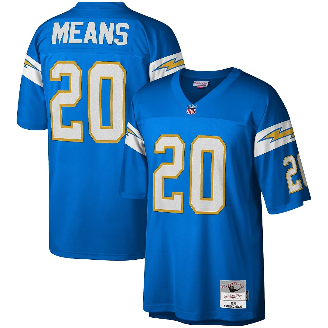 Zennovawear Men's Los Angeles Chargers Natrone Means Mitchell & Ness Powder Blue Legacy Jersey